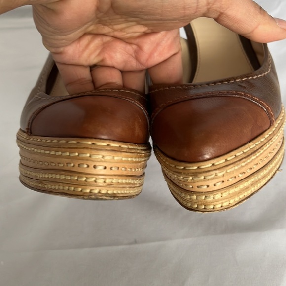 PRADA
Leather Whipstitch Trim Slingback Pumps - Picture 7 of 8